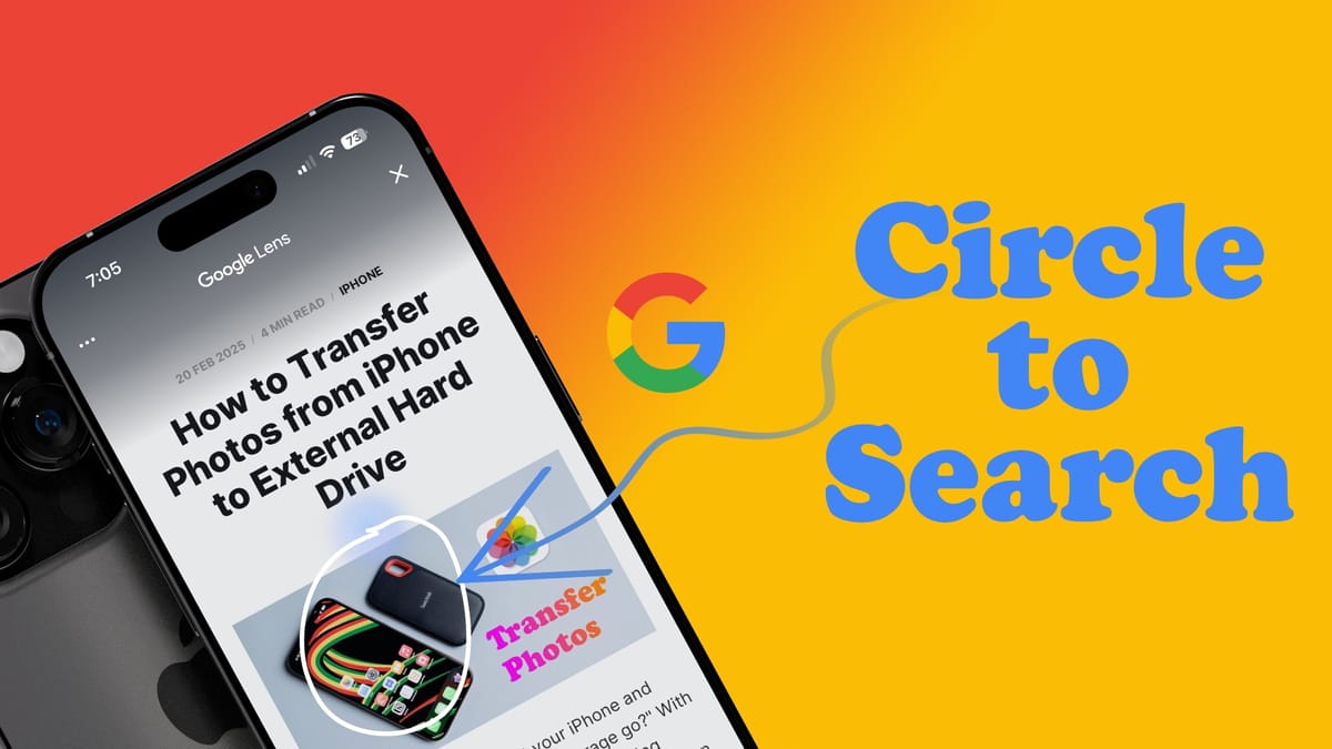 iPhone showing Circle to Search Feature