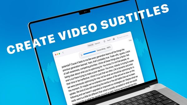 MacWhisper creating subtitles for video