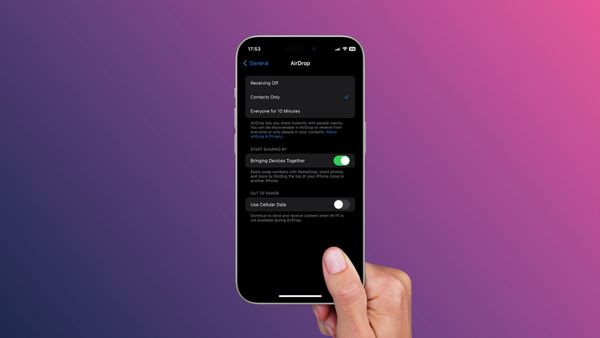 Cellular AirDrop feature