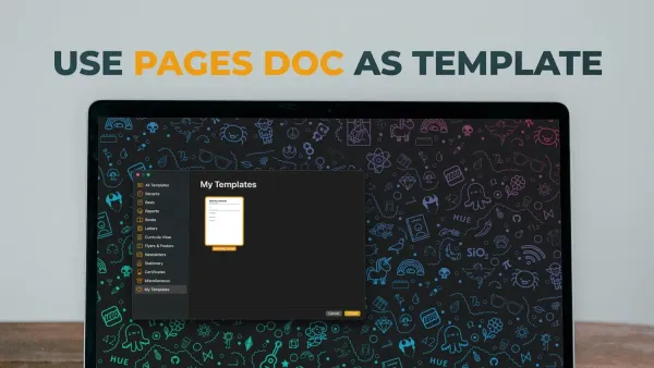 use pages doc as template featured