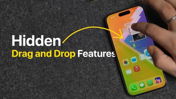 Showing Drag and Drop features on iPhone