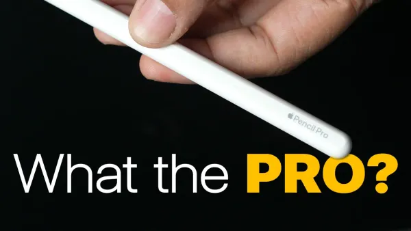 Apple Pencil Pro in hand