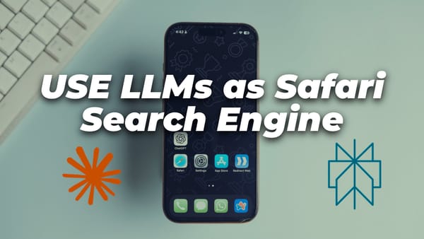 iPhone showing all LLMs used as search engines
