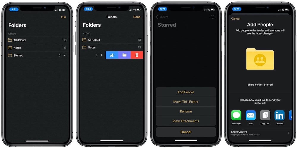 How to Share Folders in Apple Notes and Grant Read Only Privilege