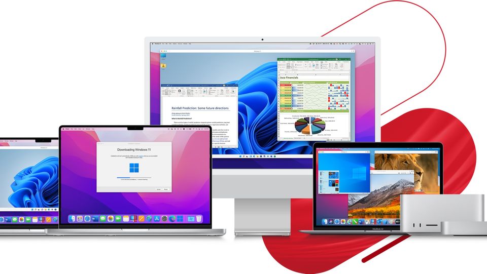 MacBook Pro, iMac, and other Mac running Parallels Desktop 18