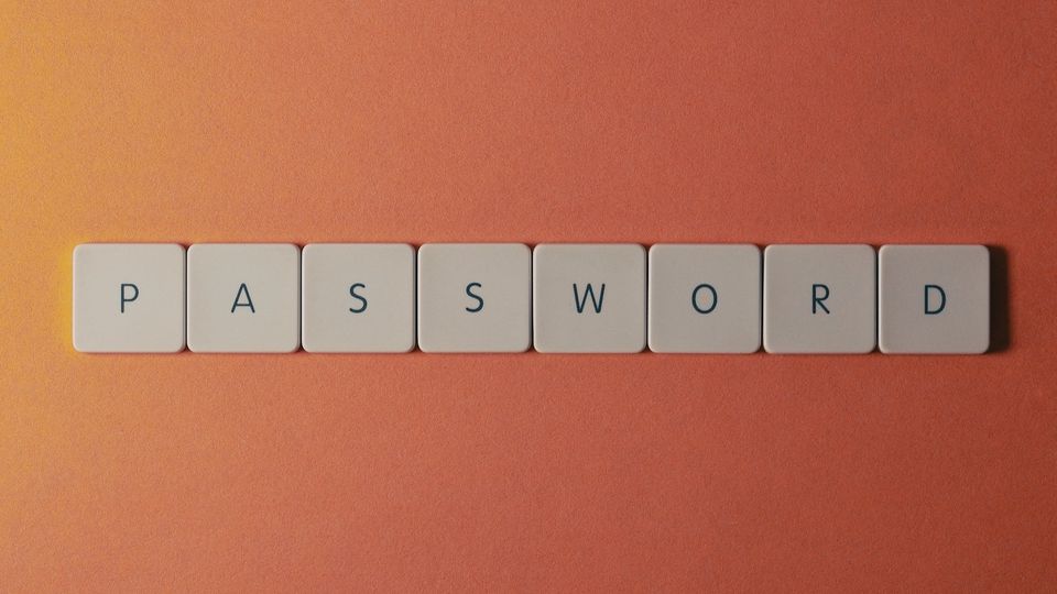 Keyboard keys spelling password