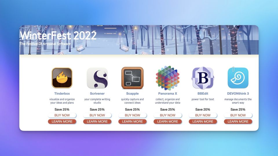 WinterFest 2022 Offers 25% Discount on the Best Mac Apps