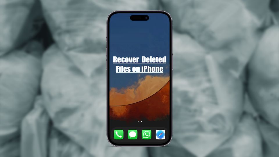 iPhone mockup reading recover deleted files on iPhone