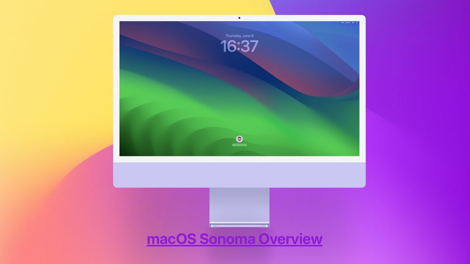 iMac running macOS Sonoma