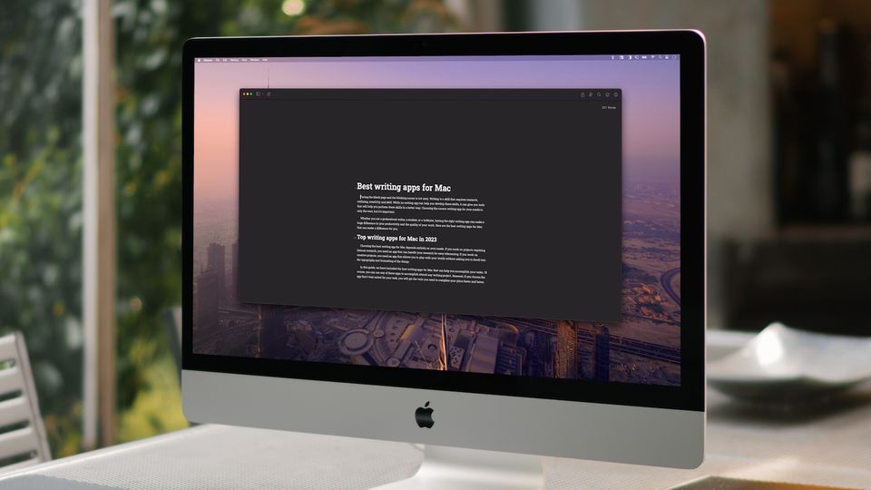 Ulysses writing app open on Mac