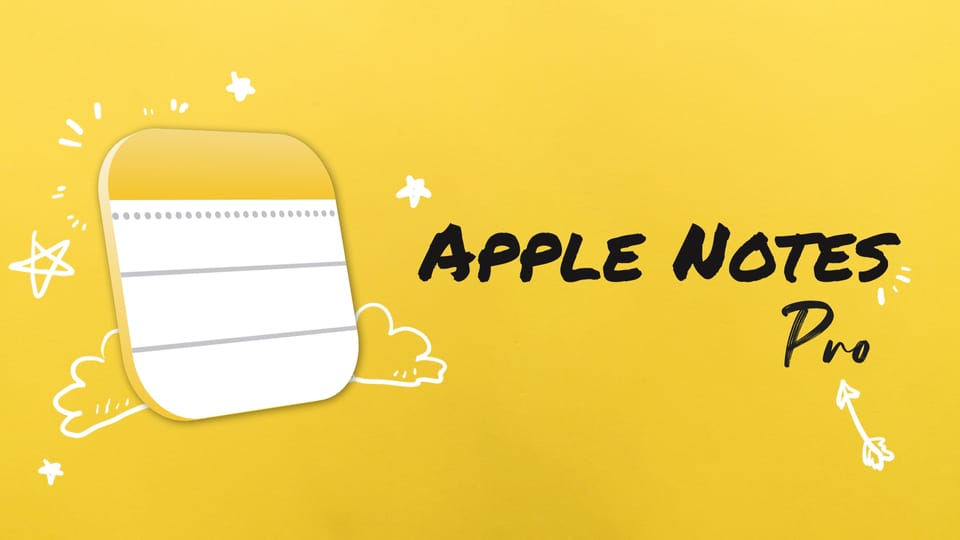 Apple Notes logo with doodles