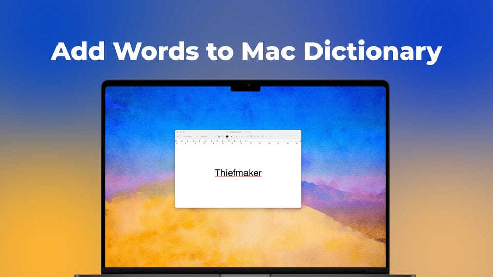 Mac showing incorrect spelling